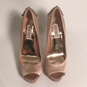 Badgley Mischka Kiara Embellished Peep-Toe Evenin